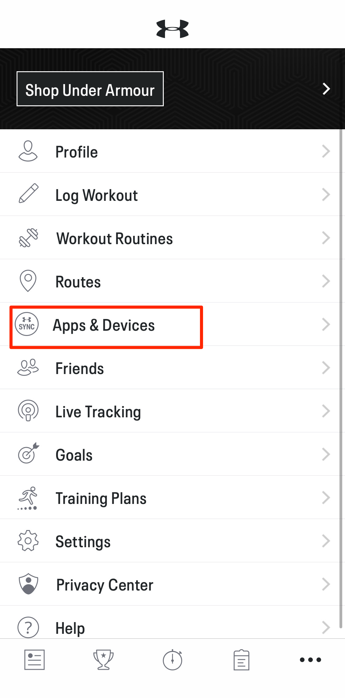 Mapmyrun to store garmin connect