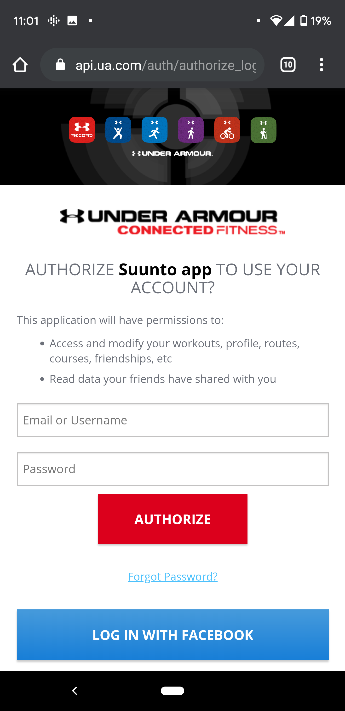 Under armour sale myfitnesspal coupon 2019