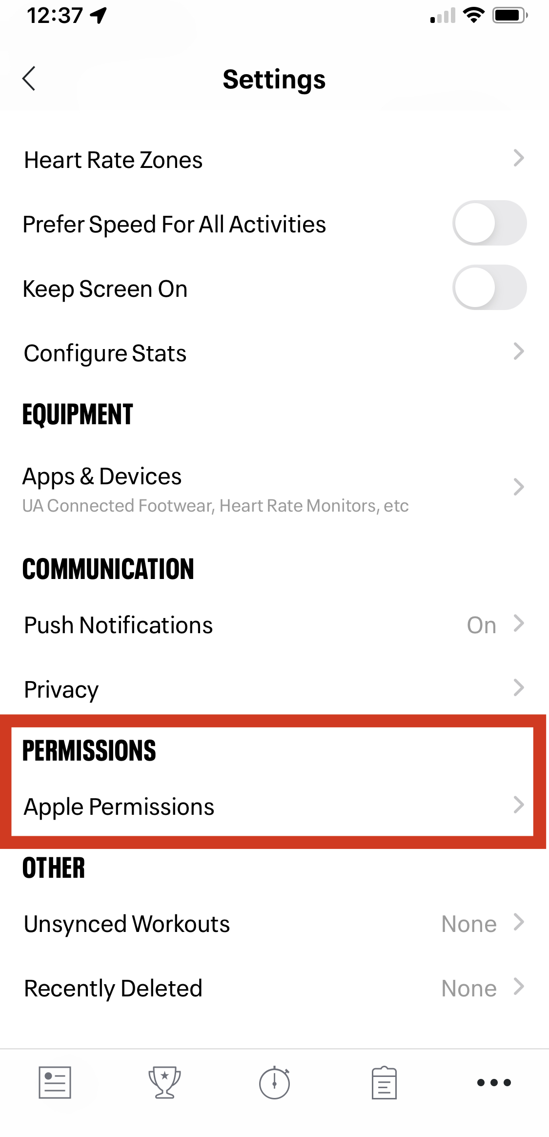 My health app is not online syncing with my apple watch