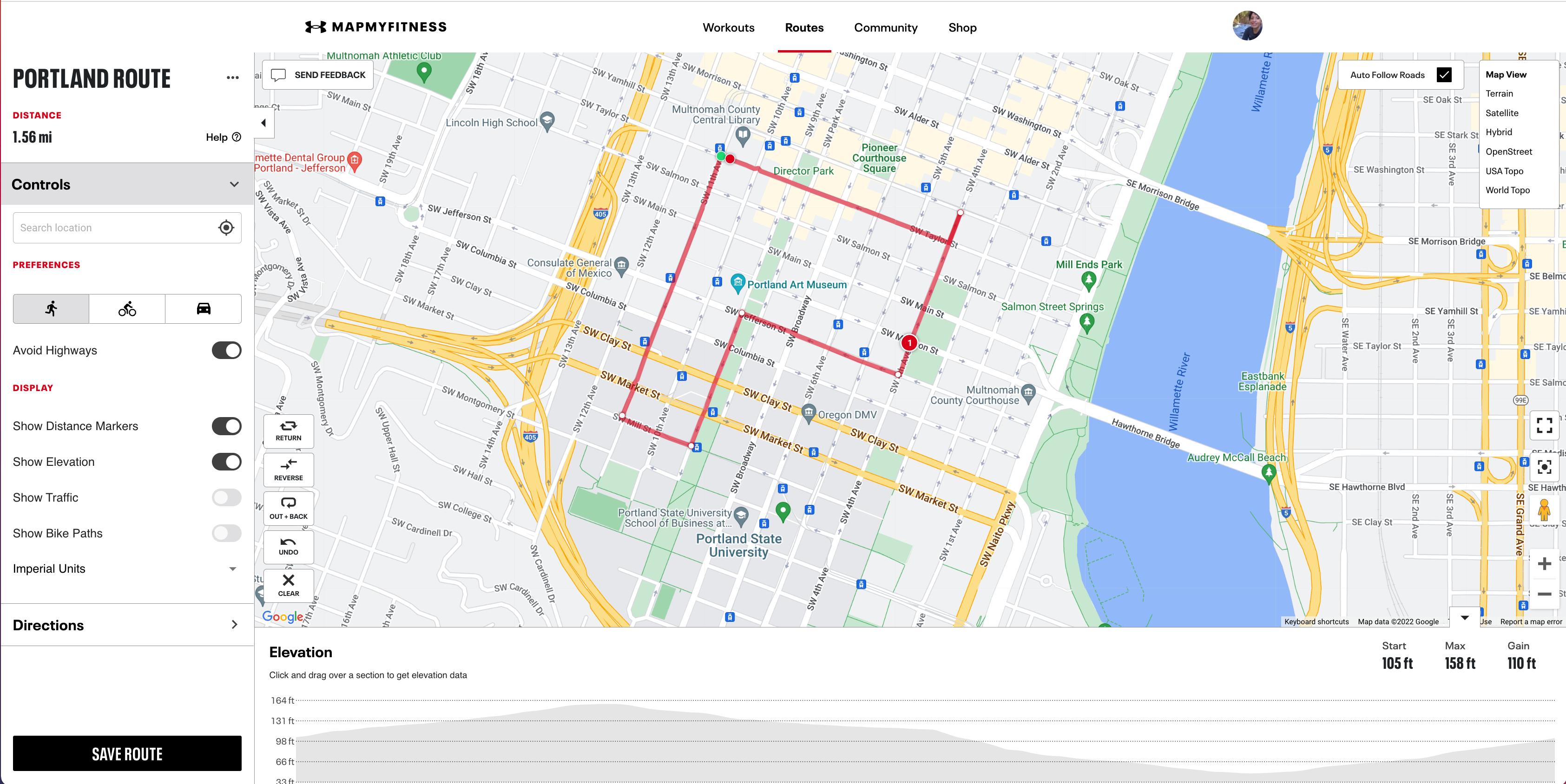 distance map